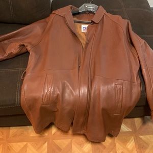 Brown butter soft leather jacket in great shape with zip out liner